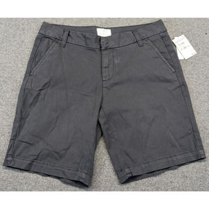 Caslon Gray Chino Shorts 9 inch Cotton Blend Twill Size 4 NWT